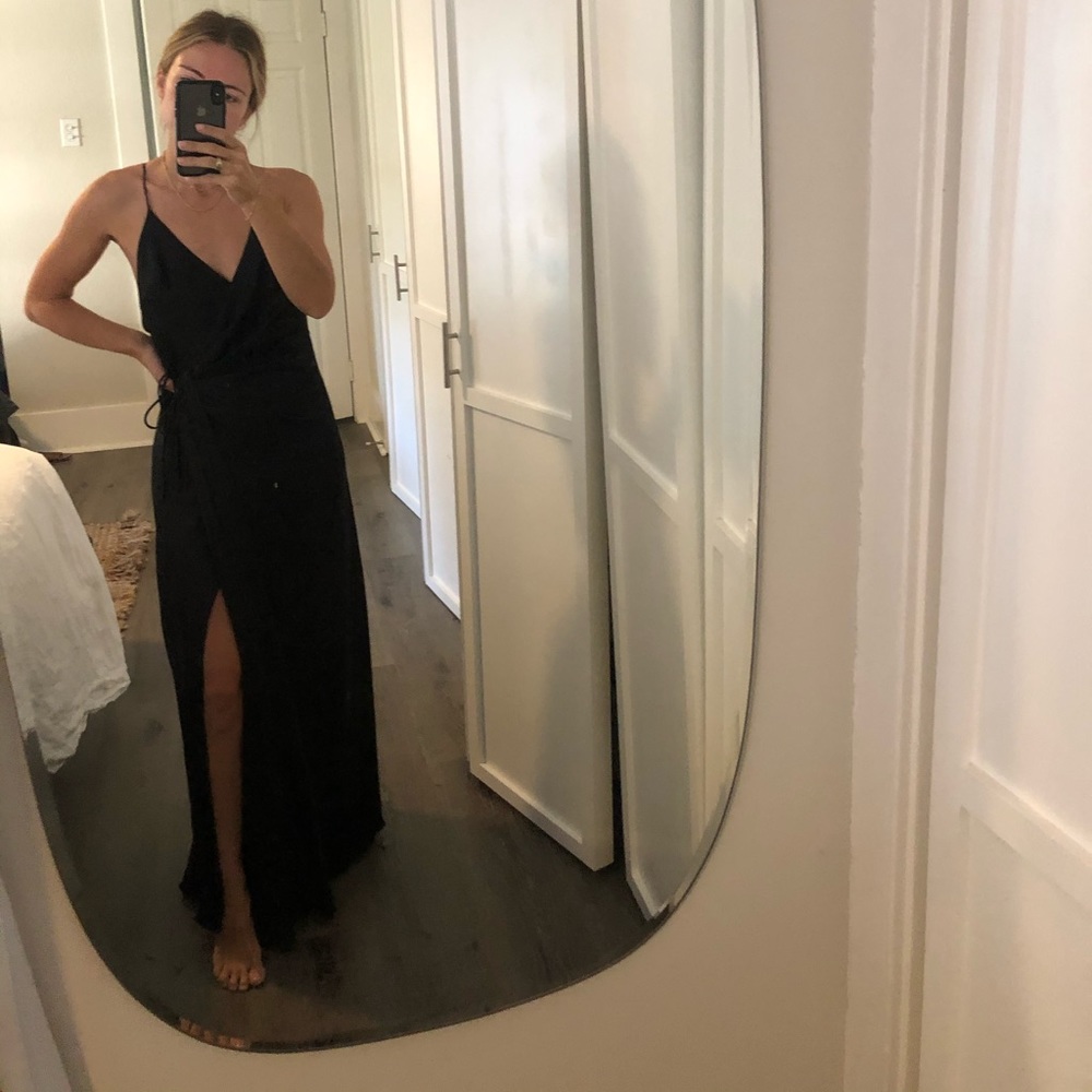 Frame and partners black formal dress